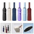thumbnail image 2 of Sun Rain Umbrella Fully Automatic Fold Strong Wind Resistant For Sun and Rain For Two Person Umbrellas wine red, 2 of 4