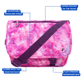 thumbnail image 5 of J World Unisex Terry 15" Messenger Bag For School And Travel, Purple Galaxy, 5 of 6