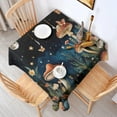 thumbnail image 2 of Colorful Mushroom Eye Black Pattern Square Tablecloth,Waterproof Square Table Cover,Wipeable Spillproof Washable Table Cover for Home Kitchen Party Decor 60"x60"(152x152cm), 2 of 6