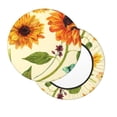 thumbnail image 2 of Balery Sunflowers And Butterflies Fundas de asiento para taburete de bar redondo de tela de terciopelo ajustables que protegen de arañazos y manchas para sillas de 14 a 17 pulgadas.-13 inch, 2 of 7