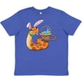 thumbnail image 3 of Inktastic Easter Cute Snake with Basket and Bunny Ears Youth T-Shirt, 3 of 5