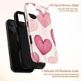 thumbnail image 4 of Pink Woodgrain Heart Phone Case, Cute Valentine’s Day Romantic Love Protective Phone Cover for iPhone 16 15 14 13 12 11 Pro Max Plus Mini, 4 of 6