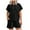 Black, variant on Otvok Summer Womens Sets Casual 2 Piece Outfits Short Sleeve Hoodie Tops and Shorts with Pockets