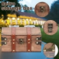thumbnail image 2 of Small Wooden Storage Wooden Pirate Treasure Chest Boxes Decorative Vintage-Style Treasure Box Durable Treasure Box with Lids Wood Memory Box for Couples Mr Mrs Storage Gift Box, 2 of 7