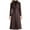 002 Coffee, variant on Womens Winter Wool Blend Camel Long Coat Notch Single-Breasted Lapel Jacket Outwear