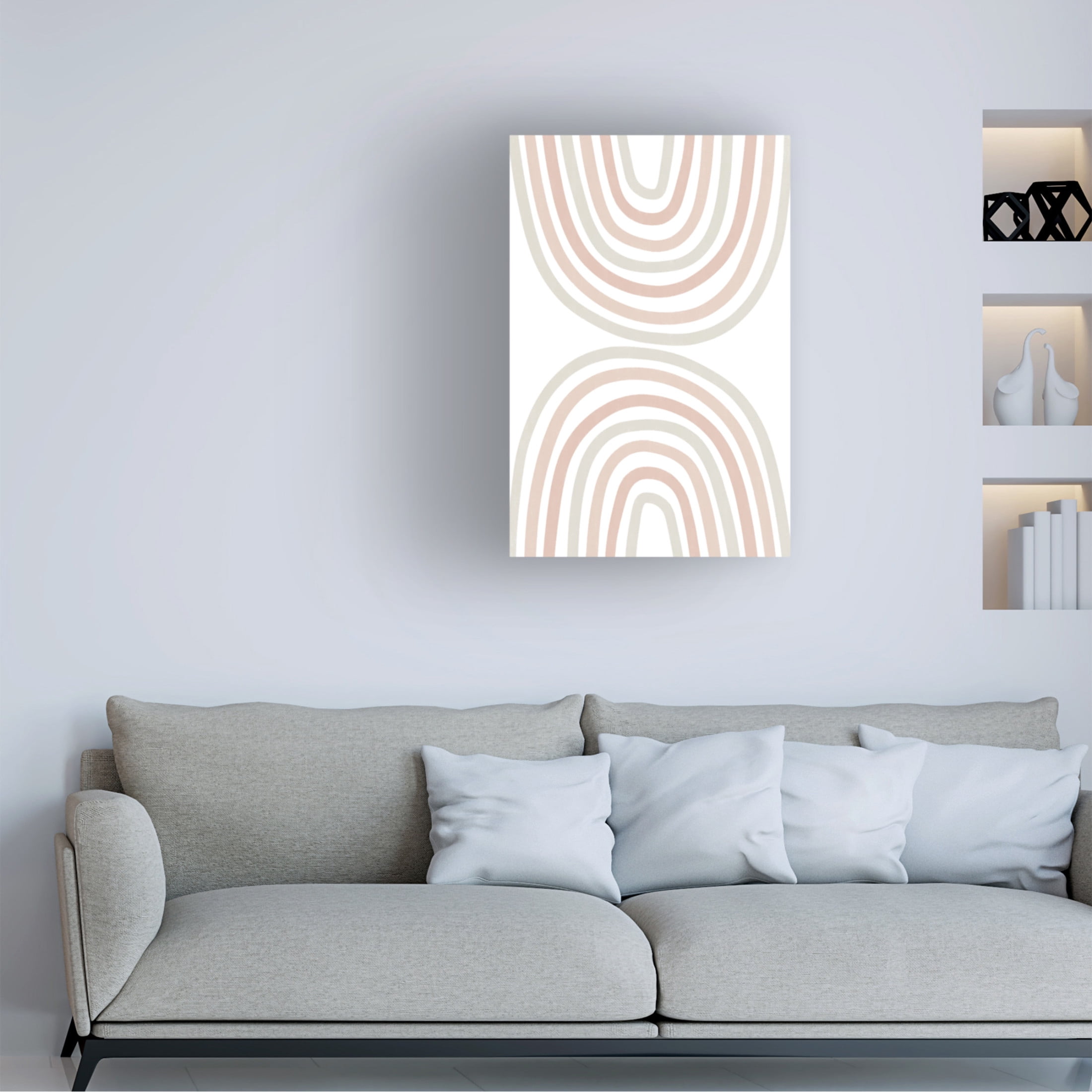 Trademark Fine Art uplusmestudio Double Rainbow Canvas Wall Art