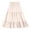 White, variant on Girls Play Skirt Knee Length Elastic Waist Solid Color Athletic Fabric Skirt 5-6 Years