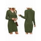 thumbnail image 3 of Vestidos Tipo Suéter Holgados de Otoño con Cuello en V, Larga y por Encima de la Rodilla para Mujer. Verde Oscuro L, 3 of 7