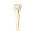 thumbnail image 6 of Angara Natural Opal Ring - Classic Round 1.15 ct Opal and Diamond Three Stone Engagement Ring for Women (Size-8mm) | October Birthstone Jewelry | 14K Yellow Gold Opal Ring (Ring Size = 6.5), 6 of 11
