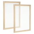 thumbnail image 1 of Unique Bargains 15.7'x11.8' Wooden Paper Making Screen Papermaking Frame Mould, Natural Color 2 Pack, 1 of 5