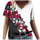 thumbnail image 1 of Camisetas de Manga Corta para las Mujeres con Cuello en V, Camiseta de Verano Casual para el Hogar Y el Uso Diario, 1 of 4