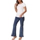 thumbnail image 2 of INSPIRAR CHIC Blusa de Manga Corta con Cuello Redondo y Punto Acanalado para Mujeres S Blanca, 2 of 5