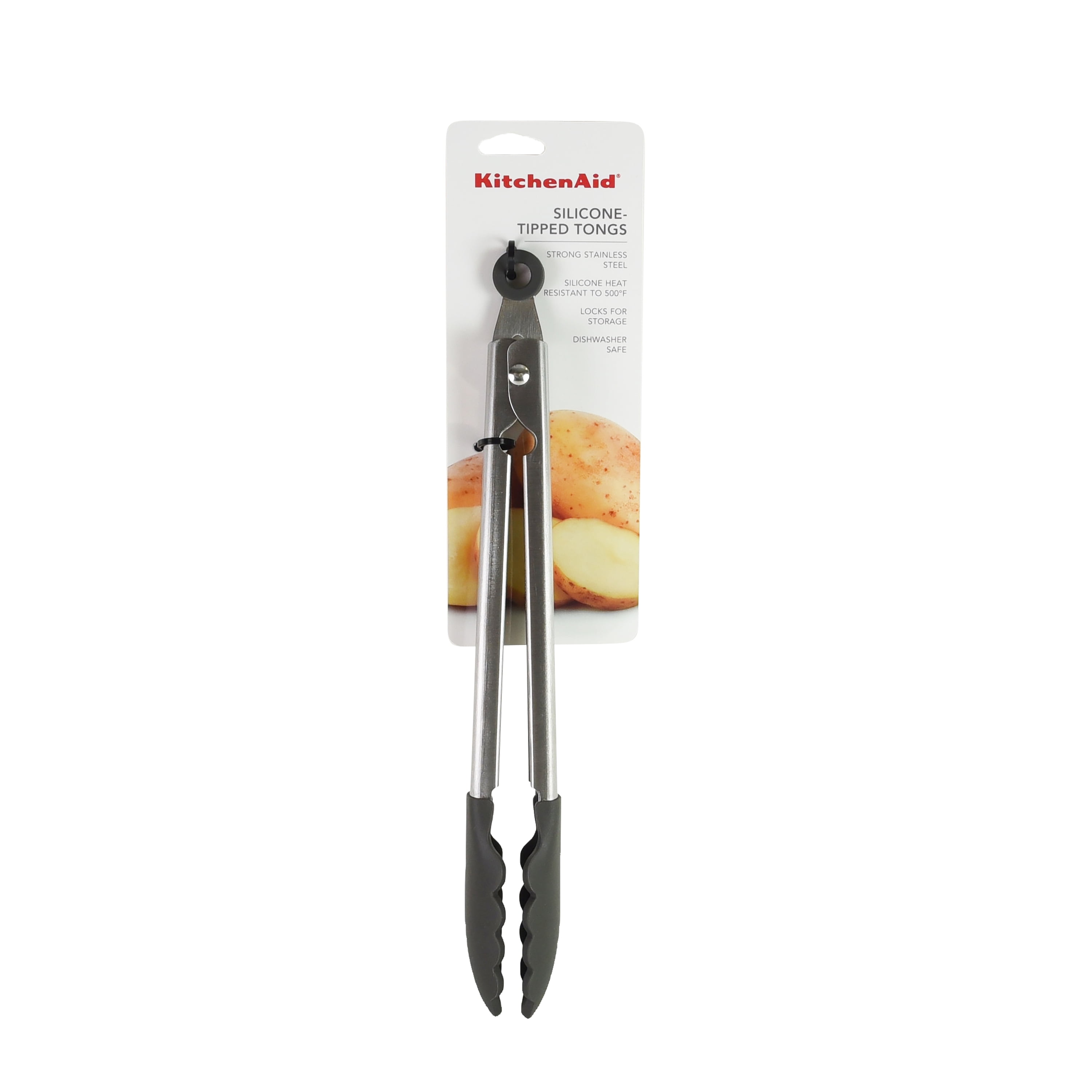 KitchenAid Silicone Tipped Stainless Steel Tongs - Thumbnail 3