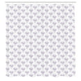 thumbnail image 3 of Ambesonne Vegetables Shower Curtain, Monochrome Beet Pattern, 69"Wx84"L, Quartz and White, 3 of 5