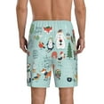 thumbnail image 2 of JUNZAN Christmas Winter Animals Pattern Sleep Pajama Shorts for Men,Men's Pajama Bottoms,Sleepwear,Pj Shorts, 2 of 7