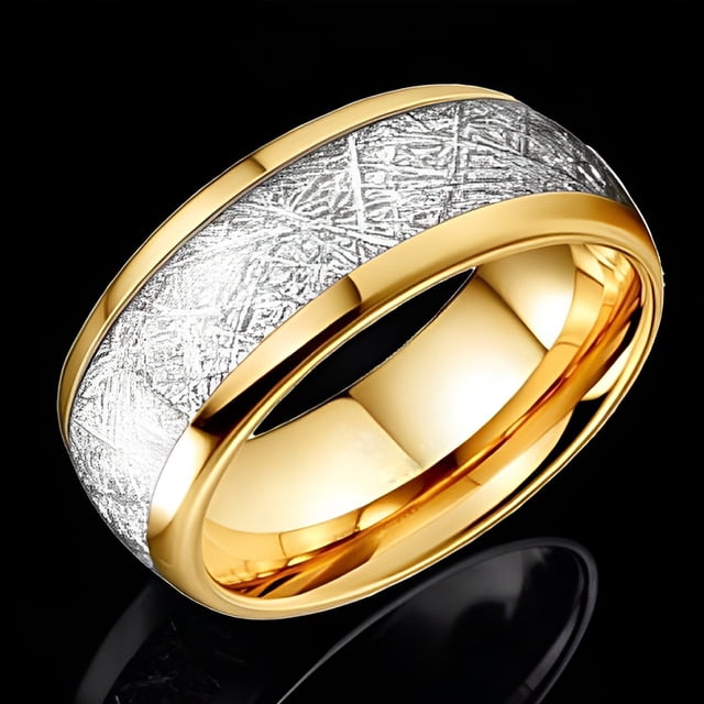 Stainless Steel Ring Jewelry Delicate Rings Dressing Up Decorative Accessory for Wedding Engagement Party Daily Working Gold Size 13