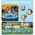 thumbnail image 5 of LED Glowing Splash Pad Sprinkler for Kids & Dogs, 60" Non-Slip Outdoor Water Toys Toddler Sprinkler Pool Splash Pad/Play Mat,LED Light Boys Girls Yard Sprinkler Pool for Age 1 2 3 4 5 6 7 8 9, 5 of 8