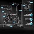thumbnail image 4 of AZHAR 750W Foldable Electric Bike for Adults, 48V 10Ah 20 mph Removable Battery, 14" Ebike, Electric Mini Bike, 30 Miles Range, Class 2, UL 2849, 4 of 9
