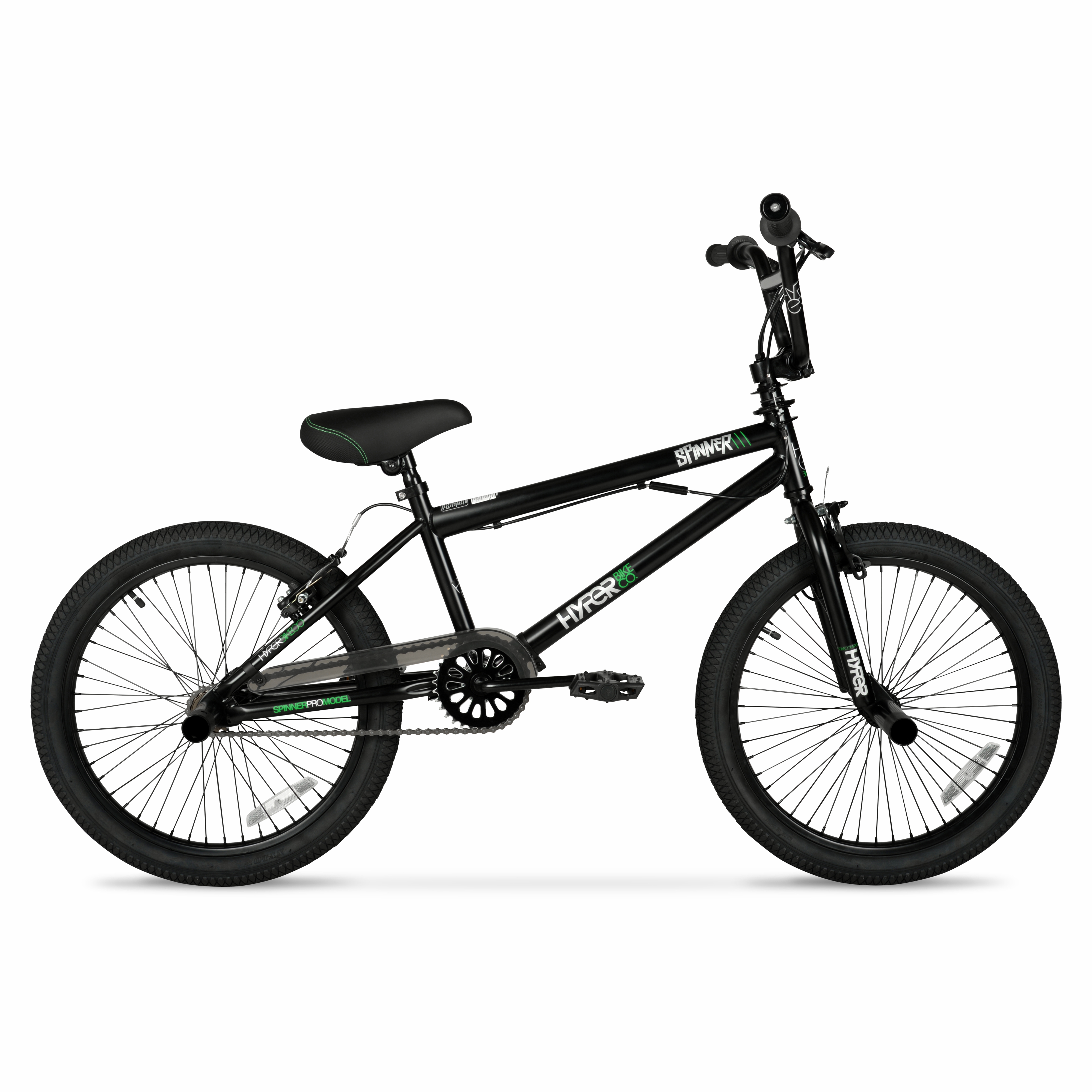 Hyper Bicycles 20" Boy's Spinner BMX Bike, Children Ages 8-13, Matte Black