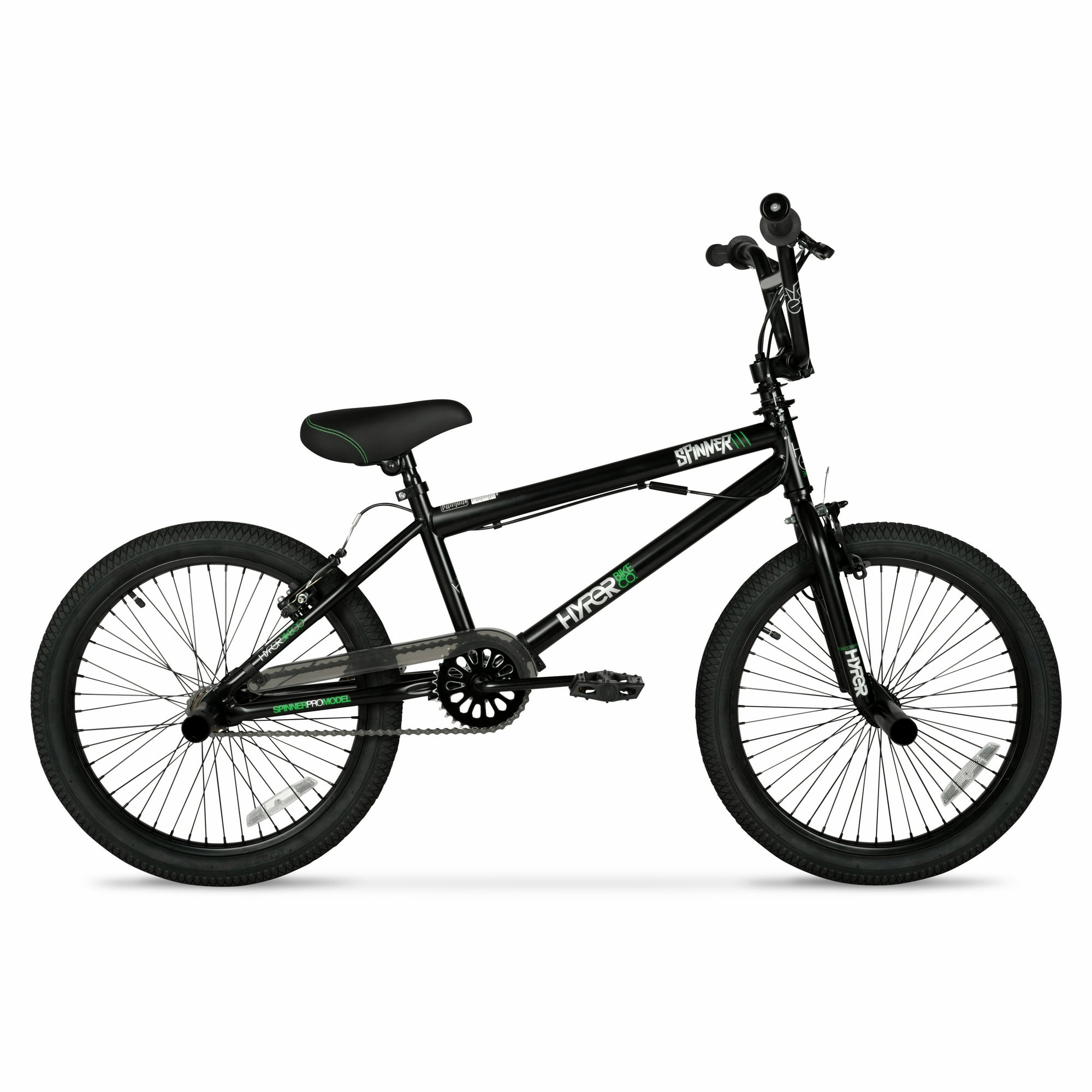 Hyper Bicycles 20" Boy's Spinner BMX Bike, Children Ages 8-13, Matte Black