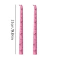 thumbnail image 3 of chaungfeng 10 Inch Bow Print Taper Candles Set of 2, Valentine Pink Decorative Candles Long Unscented Candle Sticks for Birthday Wedding Anniversary Party Home Table Decor, 3 of 7