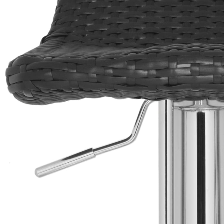 SAFAVIEH Juji Contemporary Swivel Bar Stool, Black