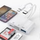 thumbnail image 2 of 5-in-1 SD Memory Card Reader for iPhone Androids Camera, USB C and Lightning Dual Port SD Card Adapter, Supports SD/Micro SD/USB 3.0, 2 of 5