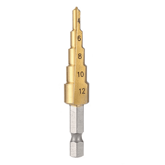4-12mm HSS Straight Groove Step Drill Bit Wood Metal Hole Cutter Core Drill Bit Pagoda Drill Bit