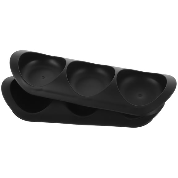 CIMAXIC Plastic Bowls Dipping Bowls Black PP 2Pcs