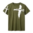 thumbnail image 5 of Christian Shirts for Men Summer Short Sleeve Crewneck Christian Cross Graphic Tee Shirt Casual Cool T-Shirts, 5 of 5