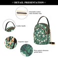 thumbnail image 4 of FORMRS Crossbody Bag for Women Quilted Travel Shoulder Cell Phone Purse with Chain Strap Handbag, Small White Flowers, 4 of 7
