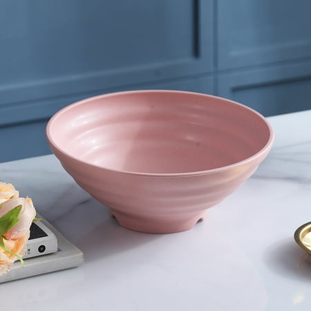 

1pc Wheat Straw Kitchen Bowl For Noodles Rice Fruit Cereal Soup And Dessert Dishwasher And