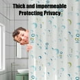 thumbnail image 4 of kladzum Thickened Shower Curtain 71"x71" Waterproof Shower Curtain Liner Punch-free Bathroom Partition Shower Curtains with 13 Hanging Rings for Bath, Kitchen, Shower Room, 4 of 6