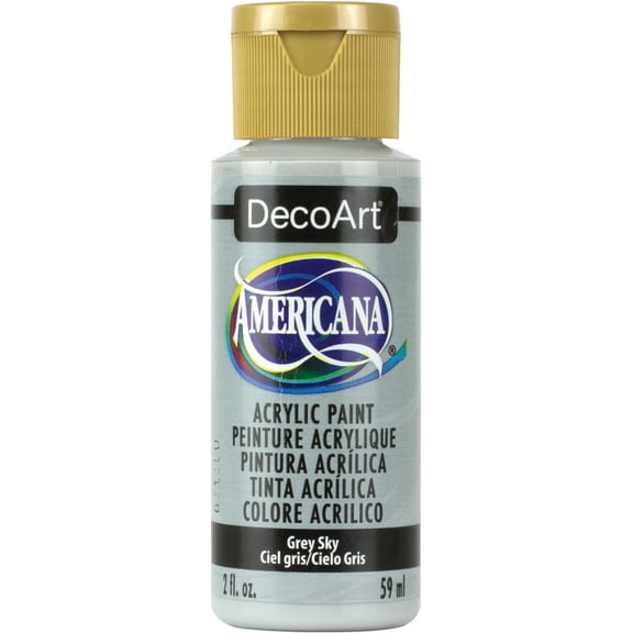Multipack of 6 - Americana Acrylic Paint 2oz-Grey Sky - Opaque