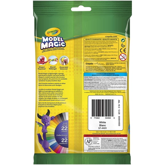 Crayola Modelo Magic White, Modelado alternativo de arcilla, Manualidades en casa para niñ Crayola Crayola
