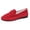Red, variant on Women Loafers Suede Slip On Shoes Comfortable For Work Office Casual Daily Walking Travel Driving