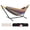 Red  Rainbow, variant on Lazy Daze Canvas Camping Classic Hammocks Double Size with 9FT Steel Stand And Pillow 450lb Capacity