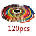 thumbnail image 2 of 120pcs/set Children Color Sort Rainbow Wood Domino Blocks Kids Toys Gift, 2 of 6