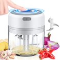 thumbnail image 1 of Cortador eléctrico, cortador de cebolla y ajo, cortador múltiple de carne de fruta con carga Usb de 250ml oso de fresa Hogar, 1 of 3