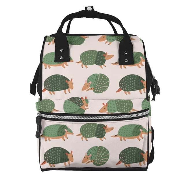 Fotbe Cute Armadillo Mochila Maternidad - Lona de Sarga Impermeable, Mochila de Pañales de Gran Capacidad con Múltiples Bolsillos y Correas Ajustables