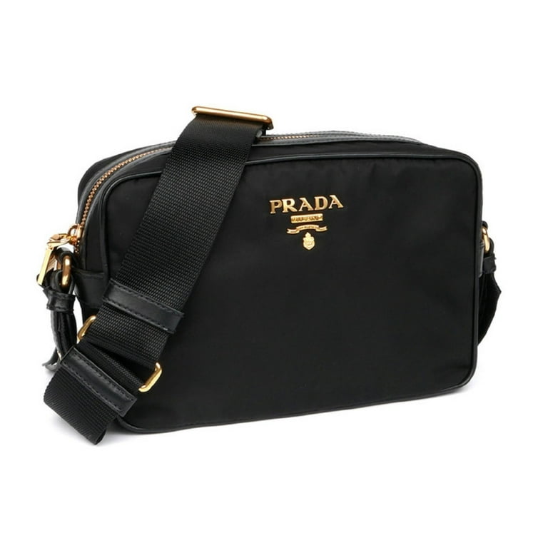 Prada Designer Handbag - Black Tessuto Nylon Shoulder Purse, Model