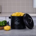 thumbnail image 3 of Kartoffel Aufbewahrungsbox [3er Set]-mit 360°Luftzirkulation hält Gemüse länger frisch-der ideale Weg für Zwiebel Aufbewahrung Kartoffel Aufbewahrung und Knoblauch Aufbewahrung (Schwarz) TUNC Sencillez, 3 of 5