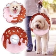 thumbnail image 2 of Inflatable Cone Collar for Dogs Soft Cone for Dogs After Surgery Extra Large Donut Cone for Dogs to Stop Licking Comfy Donut E Collar for Dog Recovery Pink Brown 1 Pack, 2 of 5
