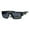 matte black, variant on Locs Mens Squared Rectangular Sharp Edge Warp Biker Gangster Sunglasses Grey Marble