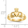 thumbnail image 2 of 14K Yellow Gold Polished Claddagh Ring, 2 of 2