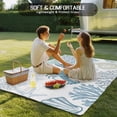 thumbnail image 4 of Teal Blue Coastal Outdoor Rug 6x9 Ft - Reversible Patio Rug Outdoor Camping Rugs, Summer Lobster Coral Nautical Washable Indoor Outdoor Area Rugs, Non-Slip Outdoor Carpet Runner for Deck/Porch, 4 of 8