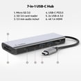 thumbnail image 2 of Hub USB-C Estación de acoplamiento multipuerto 7 en 1 Belkin de 85 W PD, 2 of 7