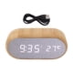 thumbnail image 2 of Reloj Despertador De Madera, Reloj De Control De Voz Digital De Temperatura Decoración Del Hogar Que Brilla Intensamente Para El Dormitorio, 2 of 7