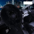 thumbnail image 4 of 3 Pcs Fluffy Steering Wheel Covers, Universal Soft Comfortable Non-Slip Pure Wool Car Wheel Covers with Handbrake Cover Gear Shift Cover, 4 of 5