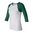 thumbnail image 2 of Bella Canvas Medium White/Kelly Green, 2 of 3